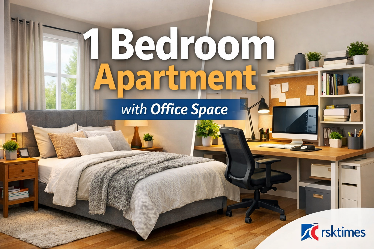 1 bedroom apartment with office space