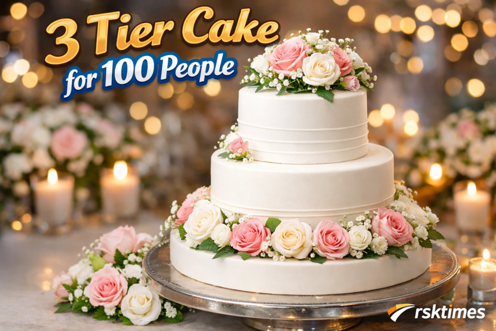 3 tier cake for 100 people